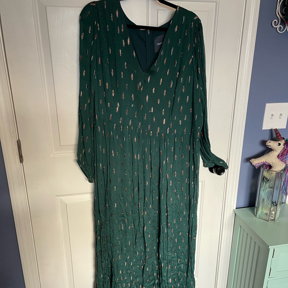 ModCloth 3x emerald green long dress NWT